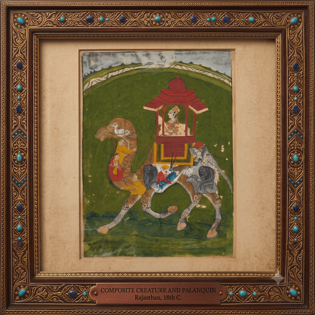 A Peri Riding a Composite Camel