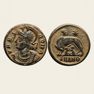 Roman Empire: AE Follis. Urbs Roma Constantine the Great (306-337 AD)