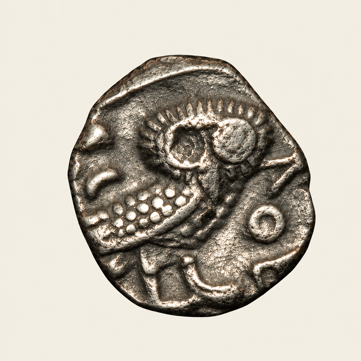 Arabia: Saba, Quater unit. siglo IV-III a.C. Imitating Old Style Athenian Issue, 1gm. - Image 2